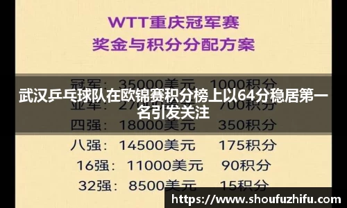 武汉乒乓球队在欧锦赛积分榜上以64分稳居第一名引发关注